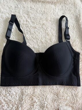 Black Full Coverage Back Smoothing Bra